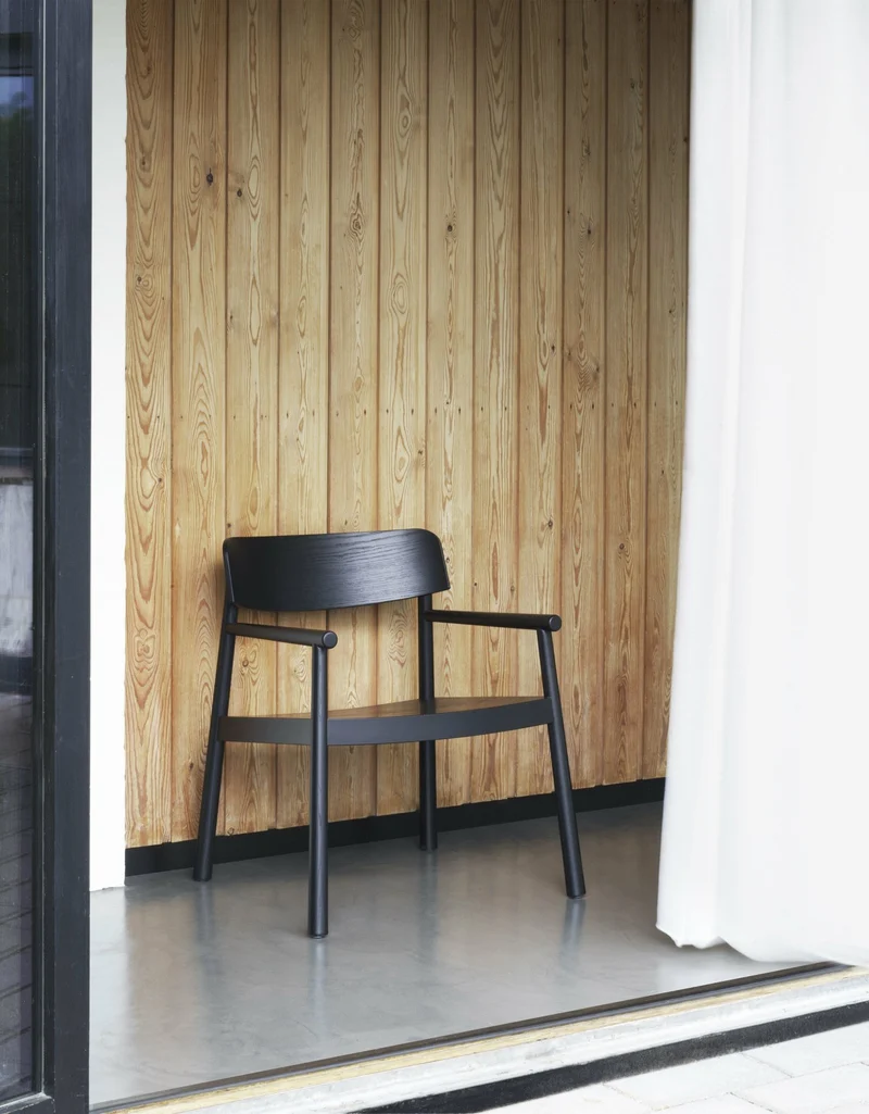 Fauteuil lounge en frêne noir Timb noir - Normann Copenhagen