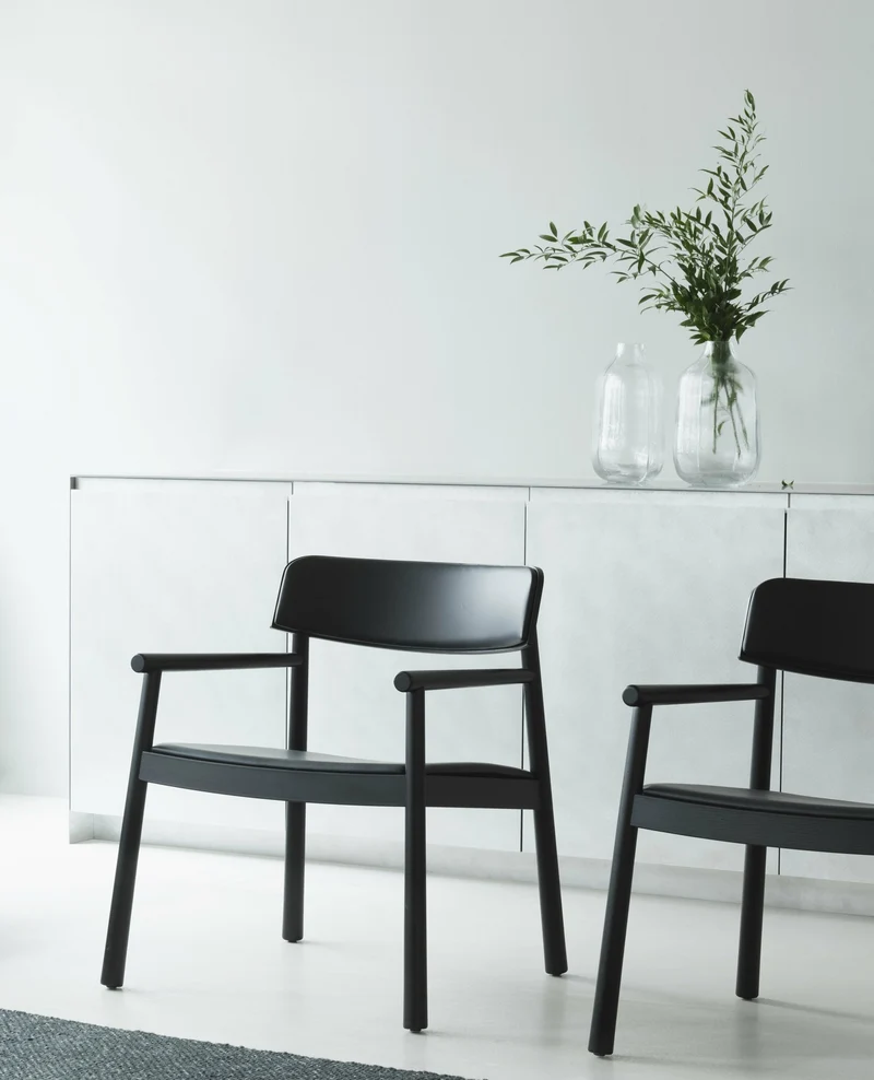 Fauteuil lounge en frêne noir Timb noir - Normann Copenhagen
