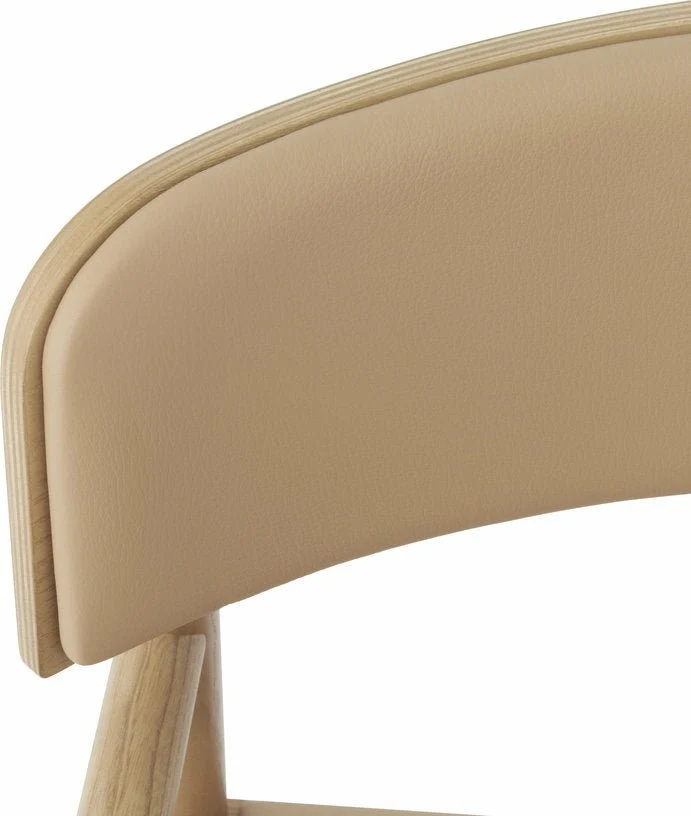 Fauteuil lounge en frêne brun et cuir camel Timb Tan/ Ultra Leather Camel - Normann Copenhagen