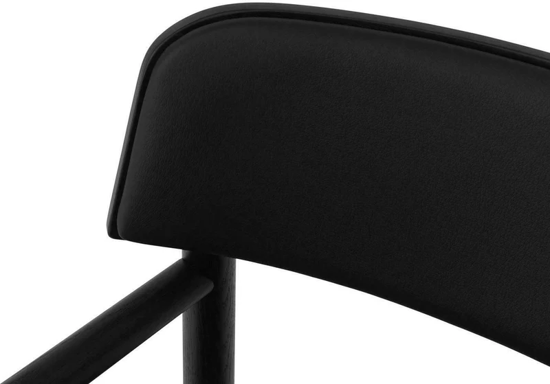 Fauteuil lounge en frêne noir et cuir noir Timb noir/ Ultra Leather noir - Normann Copenhagen
