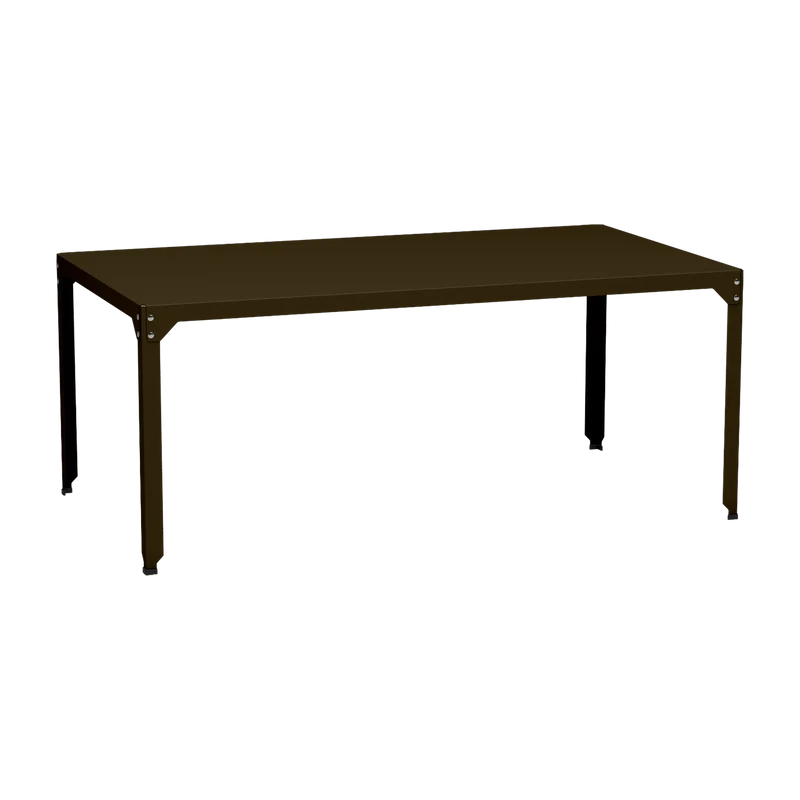 Table rectangulaire en acier mat bronze 100 cm Hegoa - Matière Grise