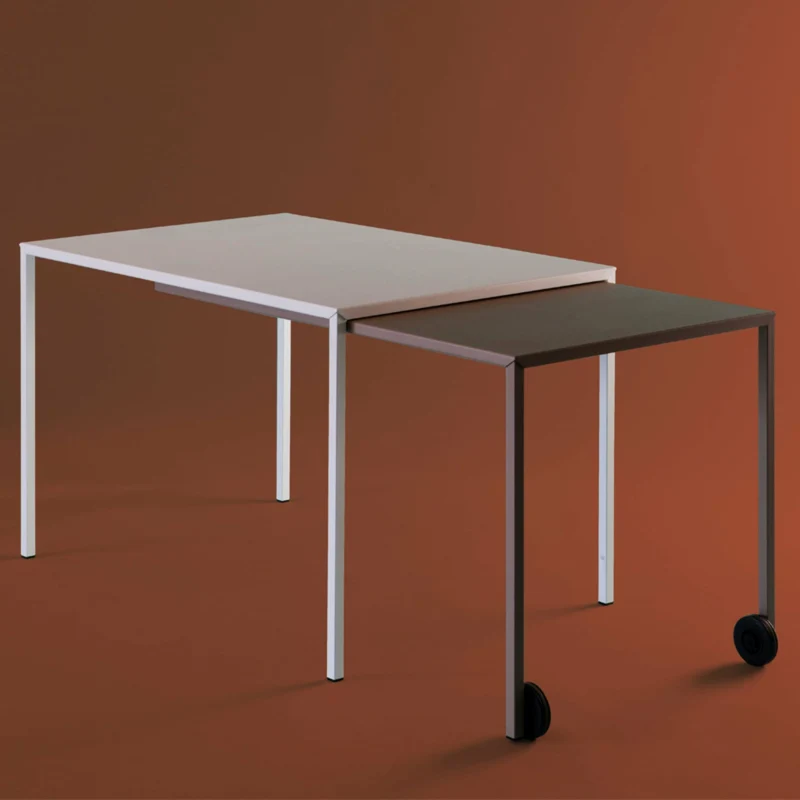 Table rectangulaire coulissante taupe et sable Rafale - Matière Grise