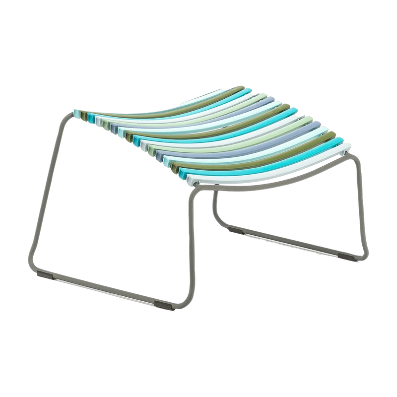 Repose-pieds en métal et plastique multicolore bleu et vert CLICK - Houe