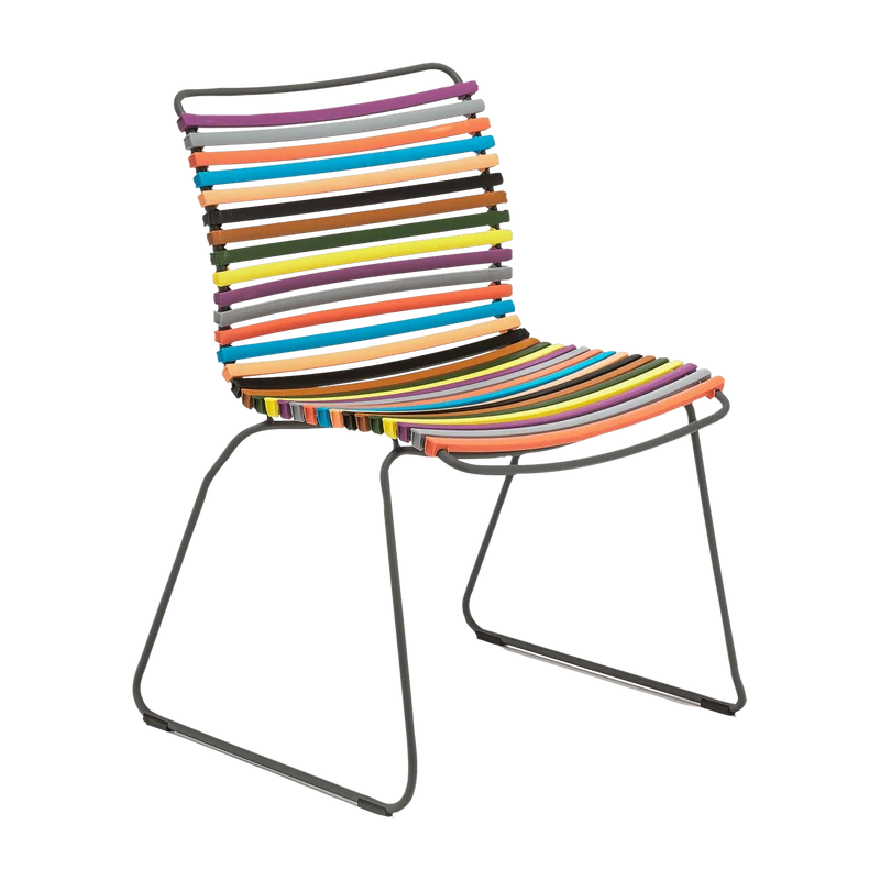 Chaise en métal et plastique multicolore CLICK - Houe