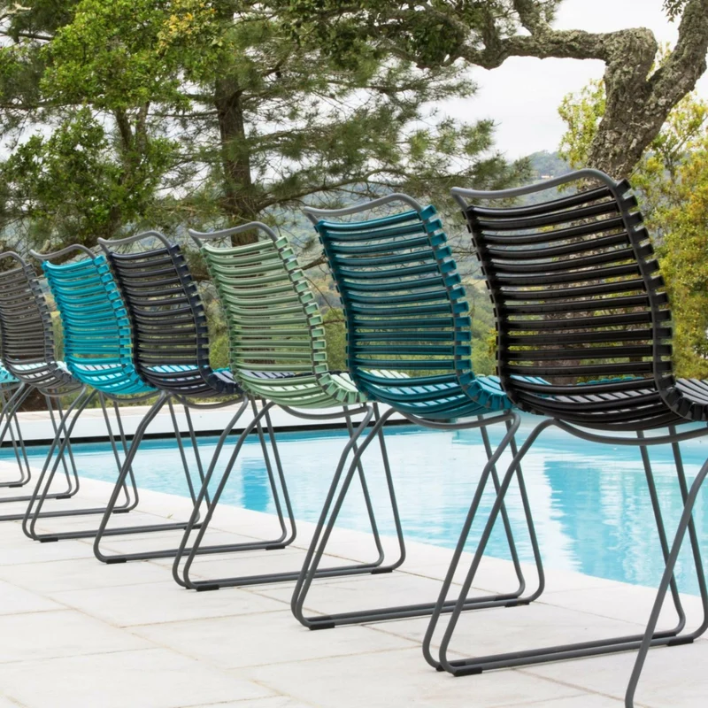 Chaise en métal et plastique multicolore CLICK - Houe