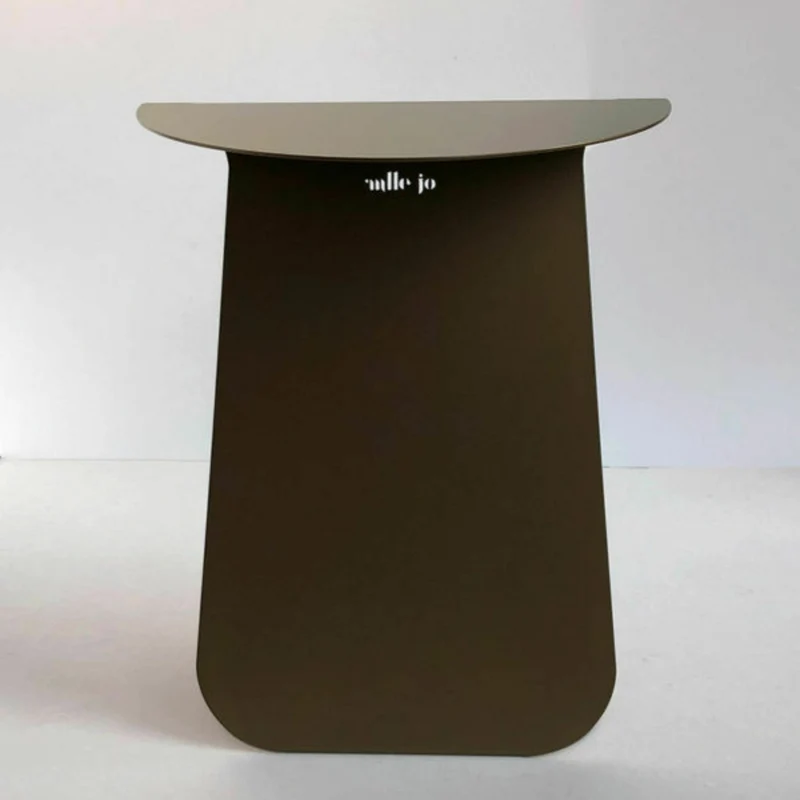 Table d'appoint ronde en acier noir mat Youmy - Mlle Jo
