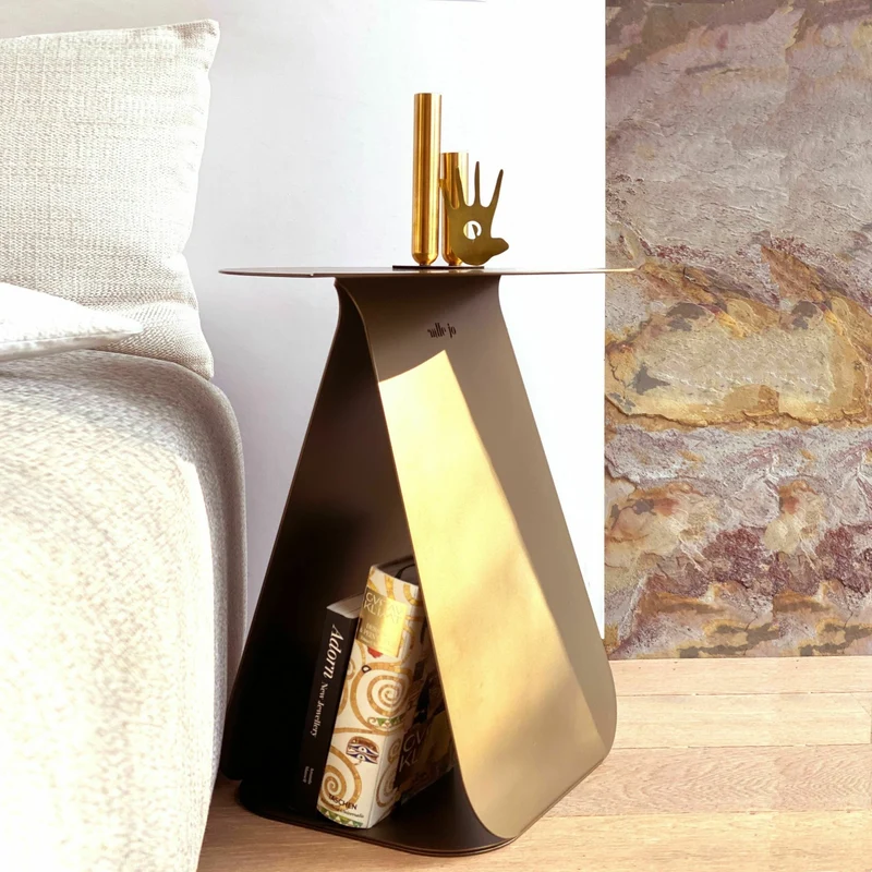 Table d'appoint ronde bronze Youmy - Mlle Jo