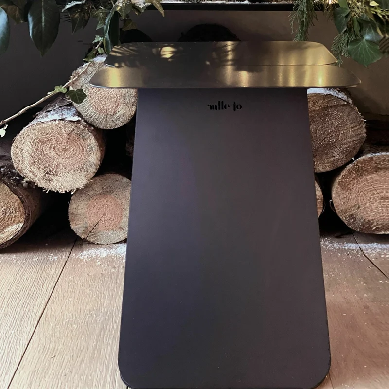 Table d'appoint rectangulaire en acier noir mat Youmy - Mlle Jo