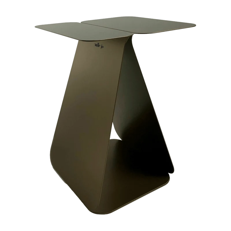 Table d'appoint rectangulaire en acier bronze Youmy - Mlle Jo