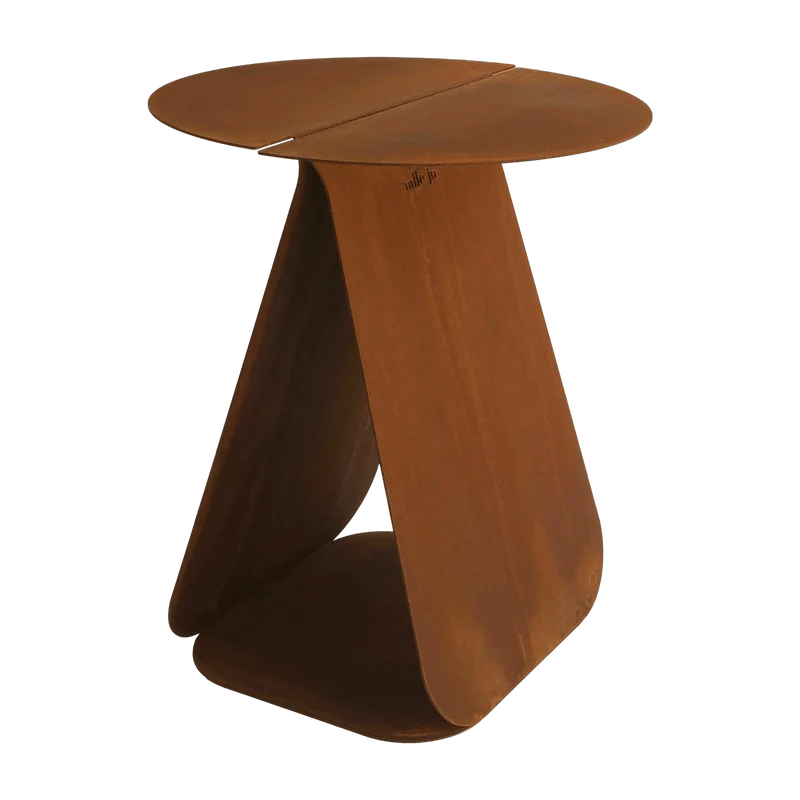 Table d'appoint ronde en acier corten Youmy - Mlle Jo