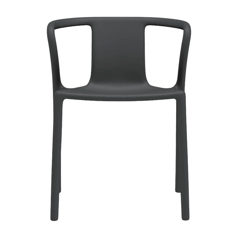 Chaise avec accoudoirs en polypropylène grise Air - Magis