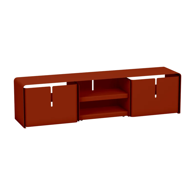 Meuble TV 3 tiroirs terracotta Barber - Matière Grise