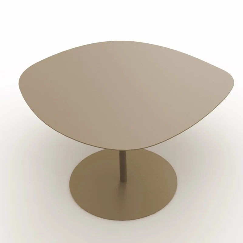 Table basse en acier mat sable 40 cm Galet 01 - Matière Grise