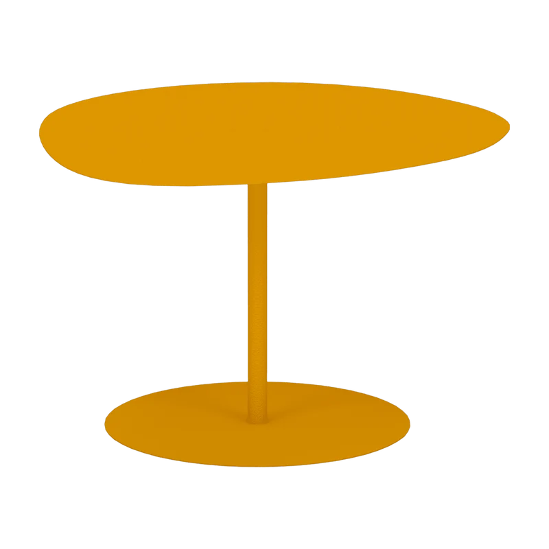 Table basse en acier mat safran 40 cm Galet 01 - Matière Grise