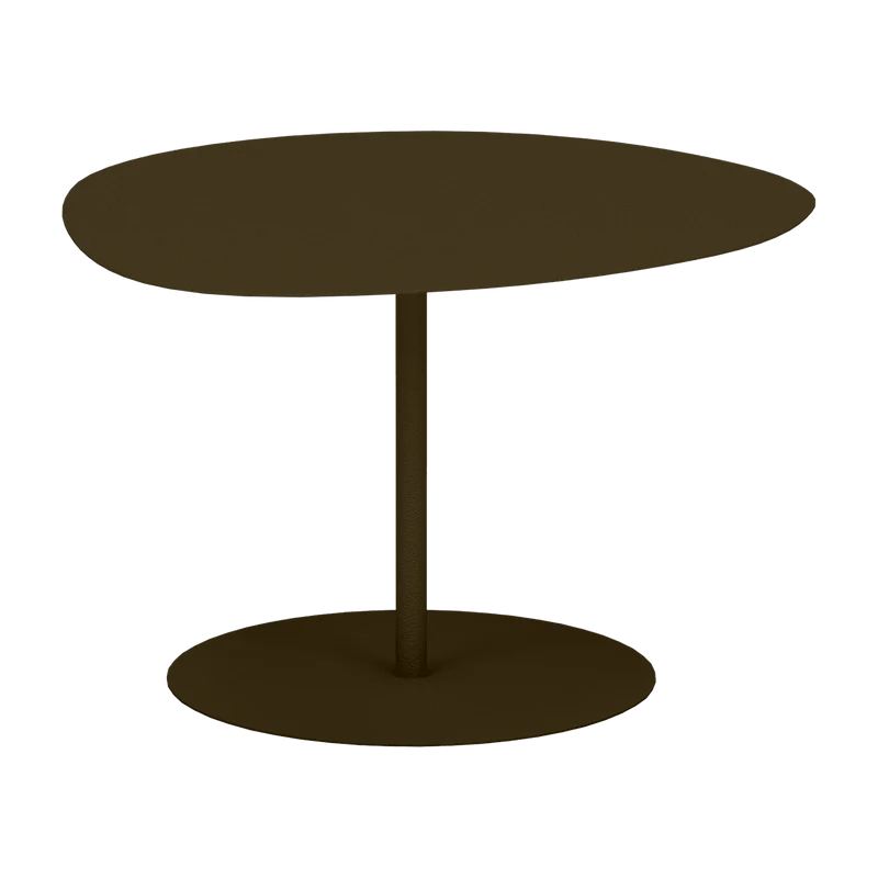 Table basse en acier mat bronze 40 cm Galet 01 - Matière Grise