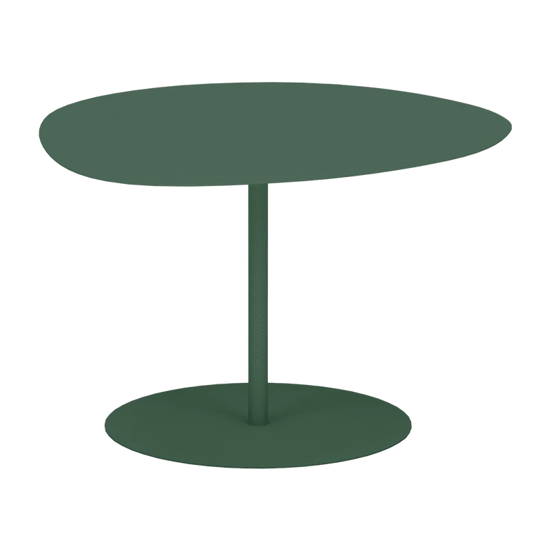 Table basse en acier mat olive 40 cm Galet 01 - Matière Grise