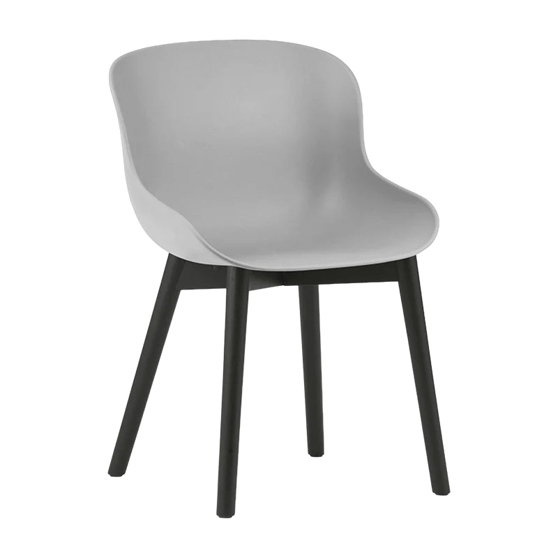 Chaise en chêne vernis noir et pp gris Hyg - Normann Copenhagen