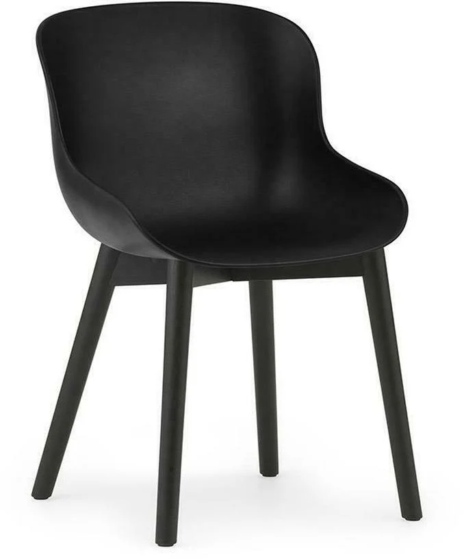Chaise en chêne vernis noir et pp noir Hyg - Normann Copenhagen