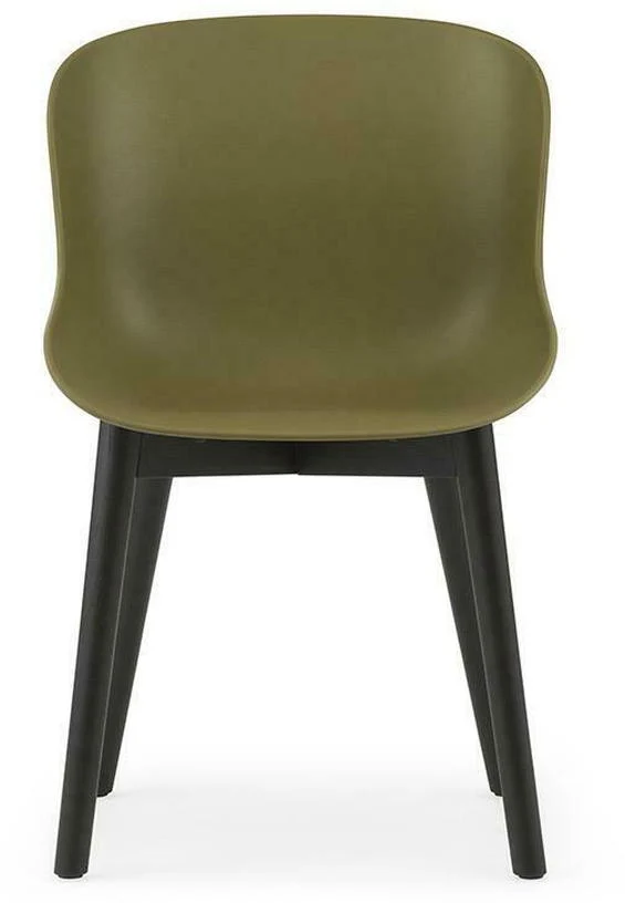 Chaise en chêne vernis noir et pp olive Hyg - Normann Copenhagen