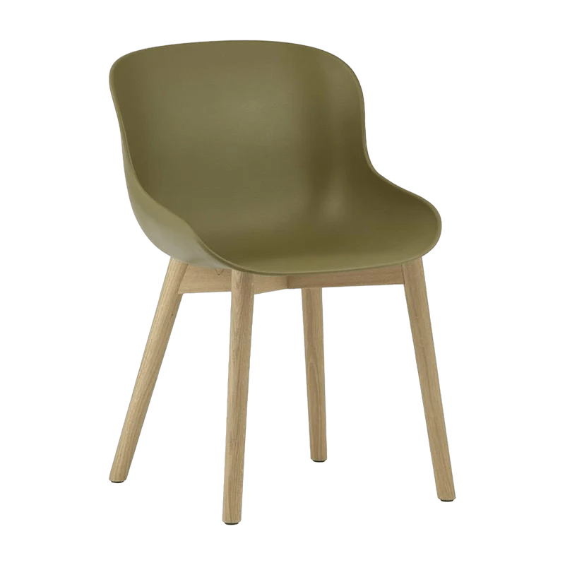 Chaise en chêne laqué et pp olive Hyg - Normann Copenhagen