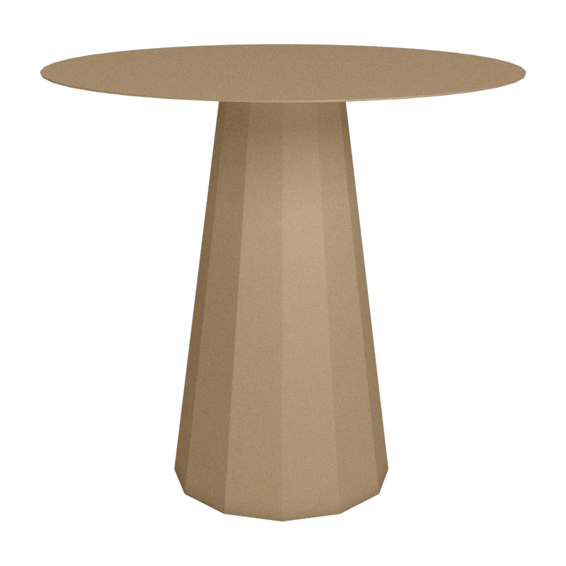 Table ronde en acier mat sable 80 cm Ankara - Matière Grise