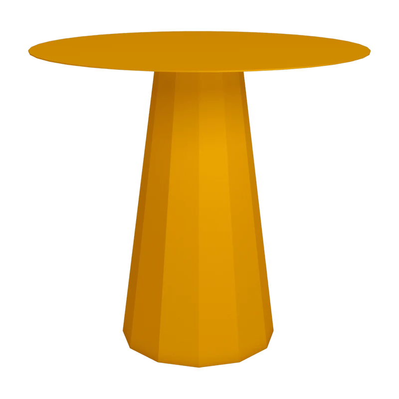 Table ronde en acier mat safran 80 cm Ankara - Matière Grise