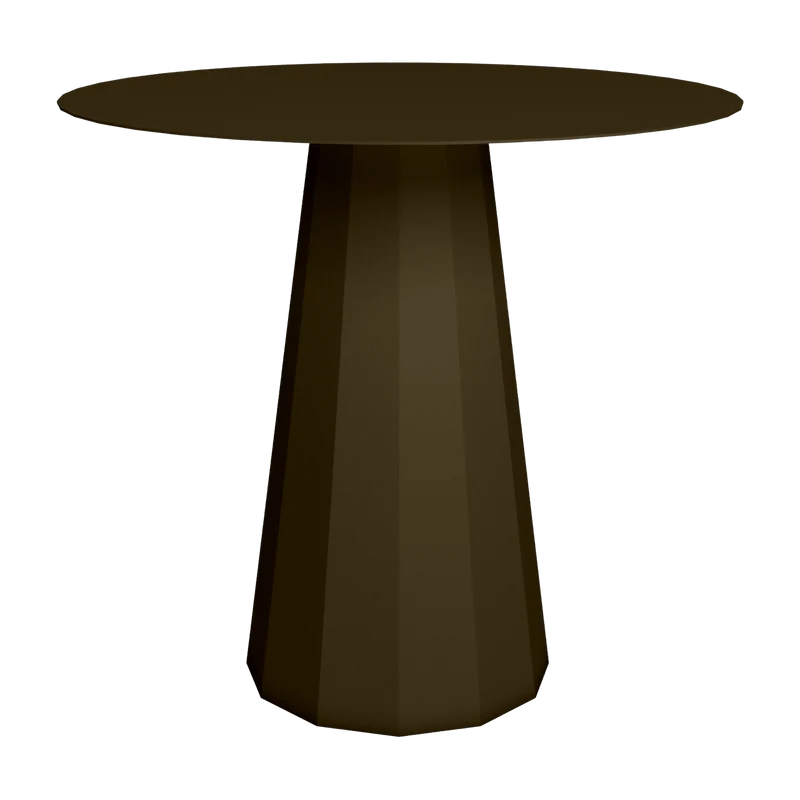 Table ronde en acier mat bronze 80 cm Ankara - Matière Grise