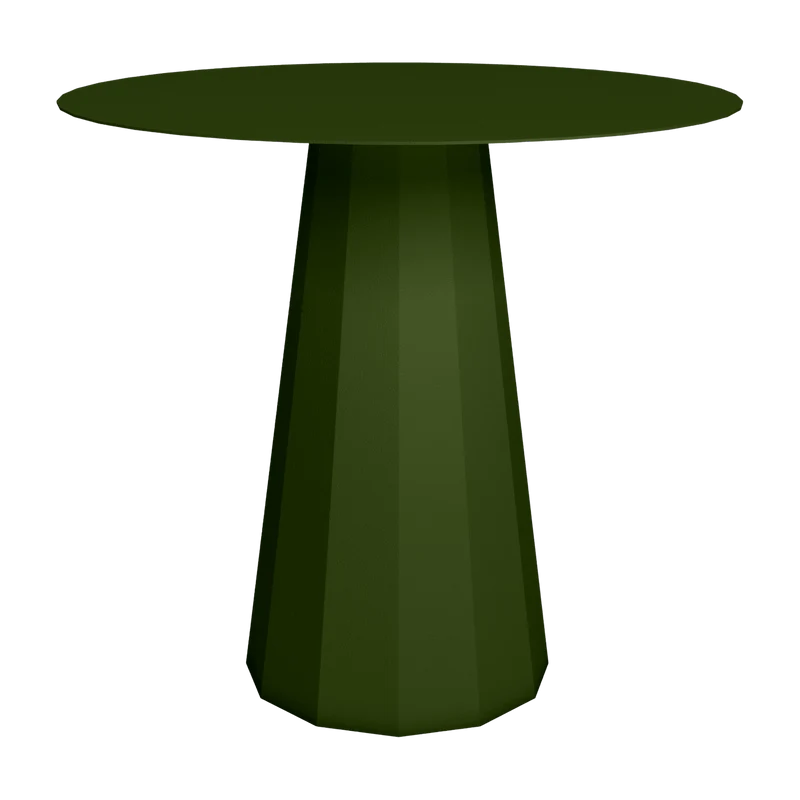 Table ronde en acier mat kaki 80 cm Ankara - Matière Grise