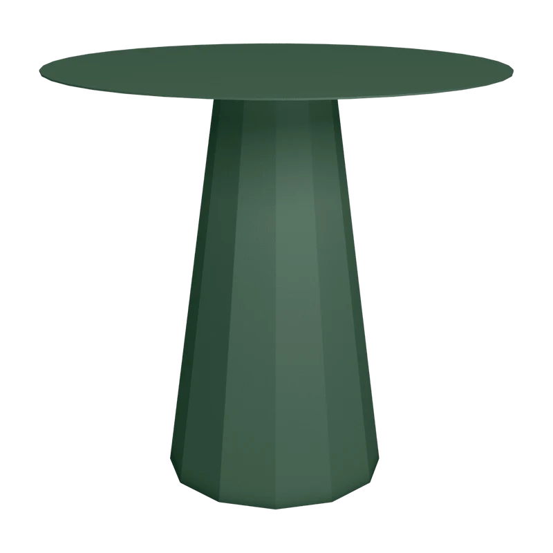Table ronde en acier mat olive 80 cm Ankara - Matière Grise