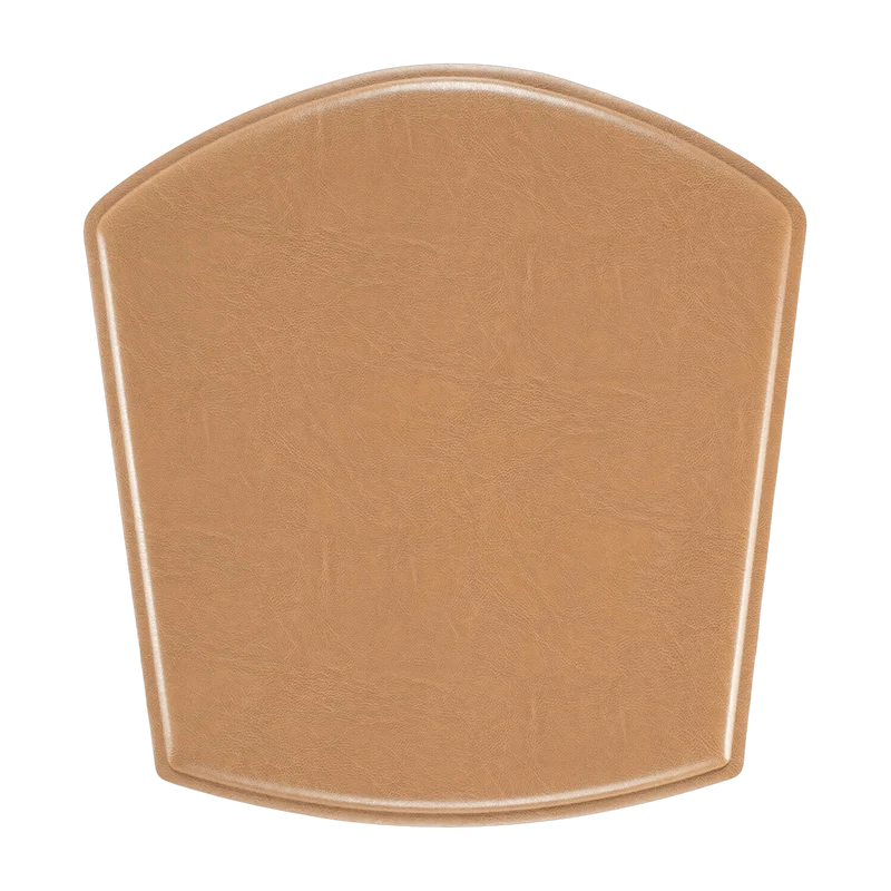 Coussin d'assise pour chaise en cuir reconstitué camel ZigZag - Hans K