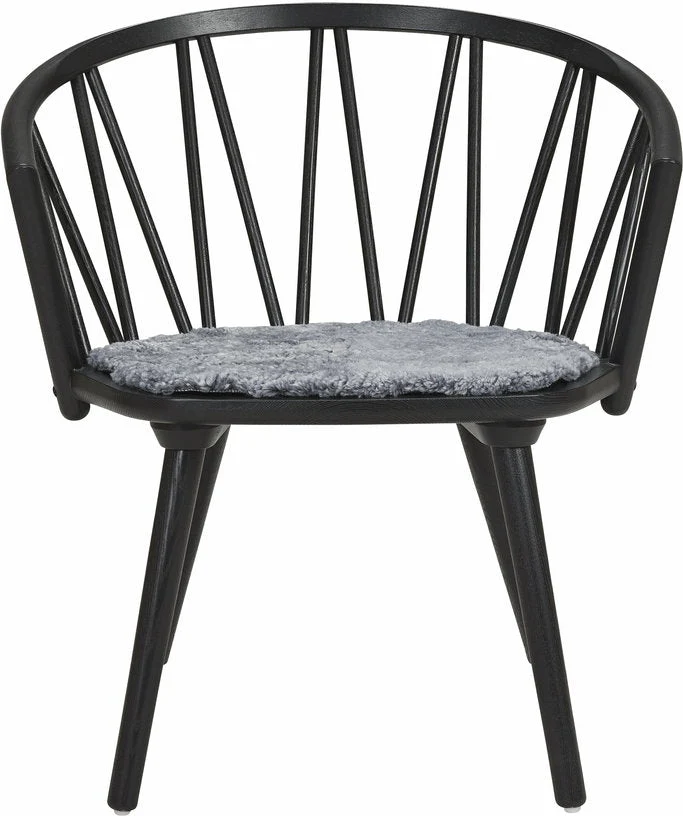 Coussin d'assise pour fauteuil lounge en peau de mouton graphite ZigZag - Hans K