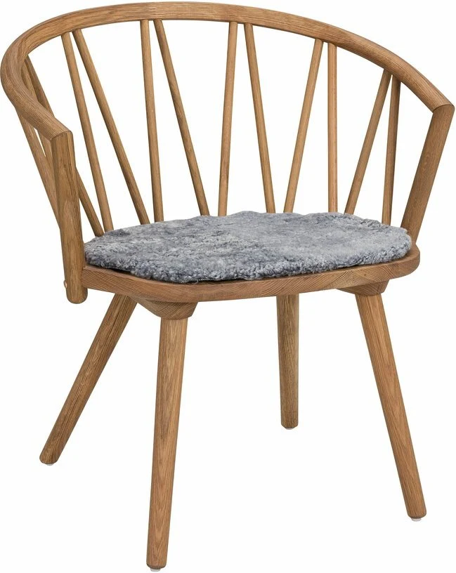 Coussin d'assise pour fauteuil lounge en peau de mouton graphite ZigZag - Hans K