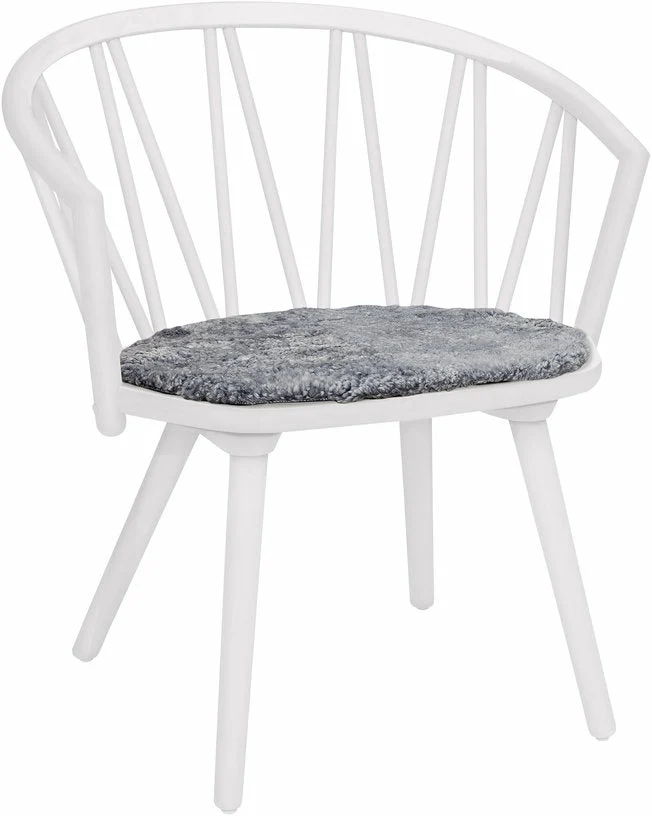 Coussin d'assise pour fauteuil lounge en peau de mouton graphite ZigZag - Hans K