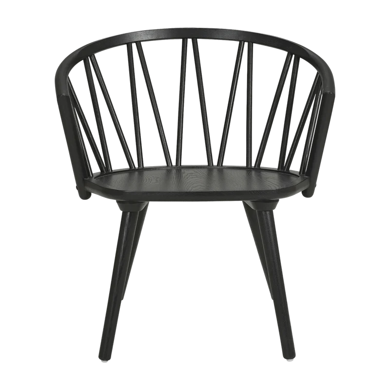 Fauteuil lounge en frêne noir ZigZag - Hans K
