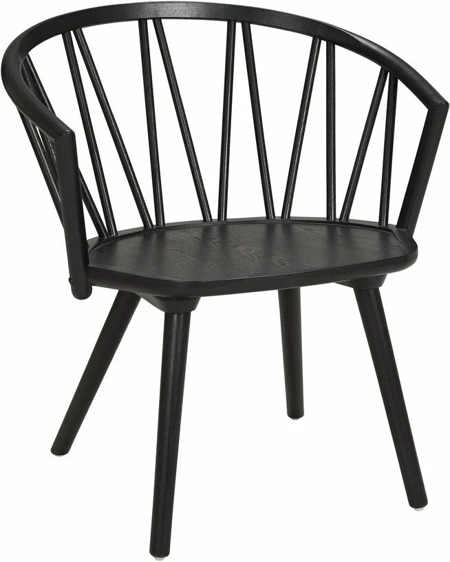 Fauteuil lounge en frêne noir ZigZag - Hans K
