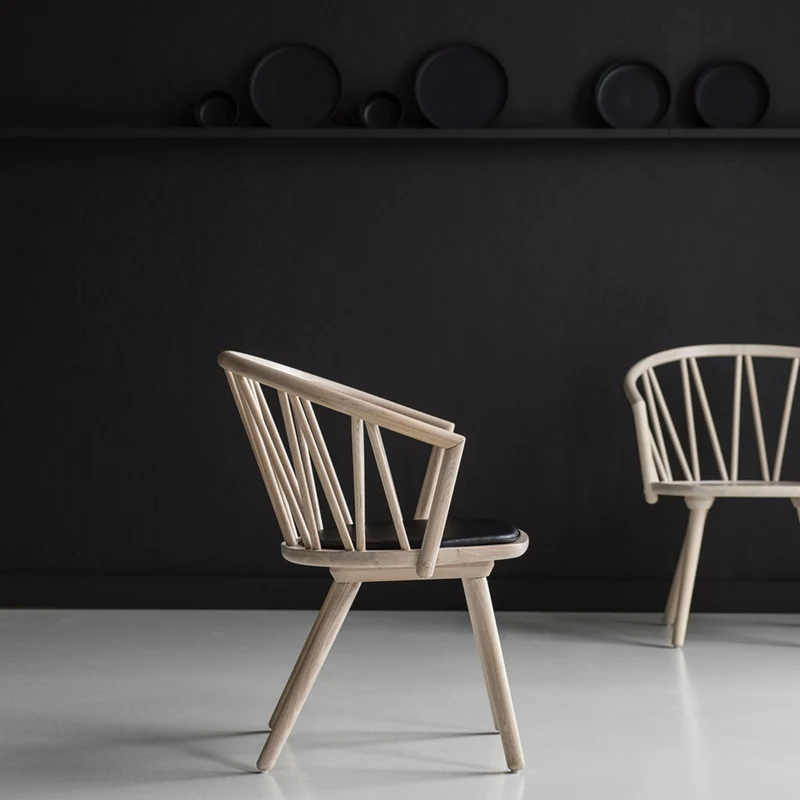 Fauteuil lounge en frêne noir ZigZag - Hans K