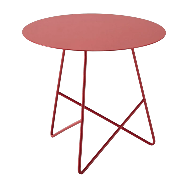 Table basse en métal rouge Ermione 65 - Meme Design