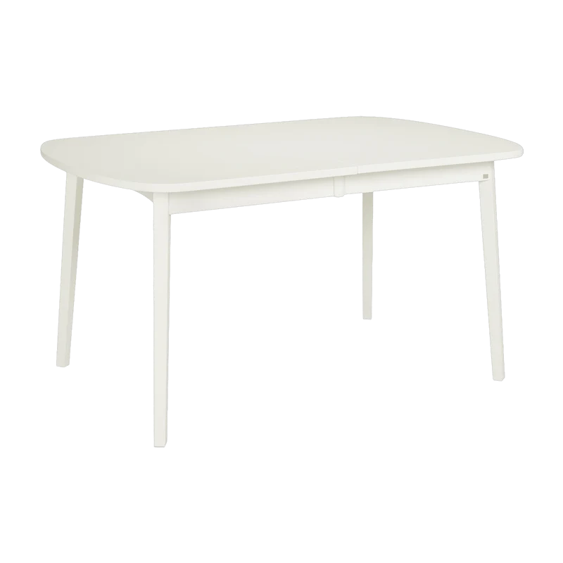Table rectangulaire en MDF et bouleau massif blanc 142 x 90 cm Rainbow - Hans K