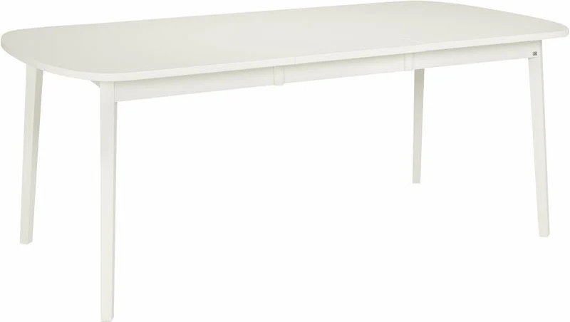 Table rectangulaire en MDF et bouleau massif blanc 142 x 90 cm Rainbow - Hans K
