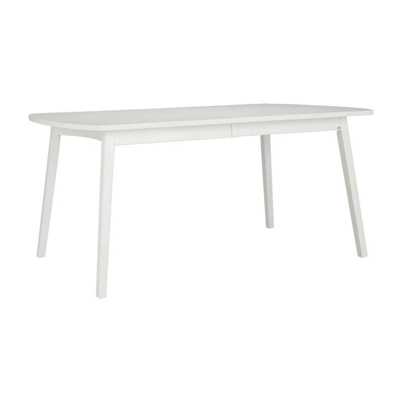 Table rectangulaire en MDF et bouleau massif blanche 162 x 100 cm Rainbow - Hans K