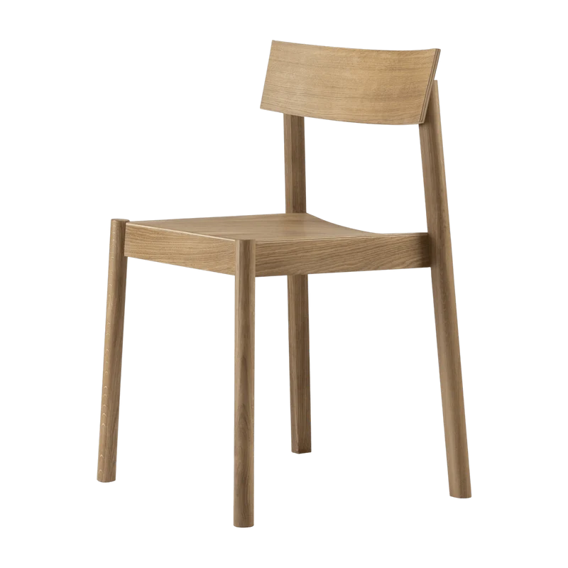 Chaise en chêne naturel huilé et dossier rectangulaire Citizen - Emko