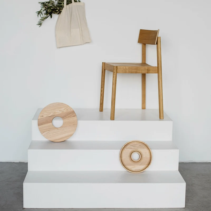 Chaise en chêne naturel huilé et dossier rectangulaire Citizen - Emko