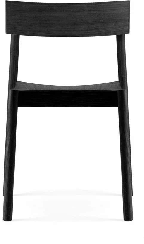 Chaise en chêne teinté noir et dossier rectangulaire Citizen - Emko