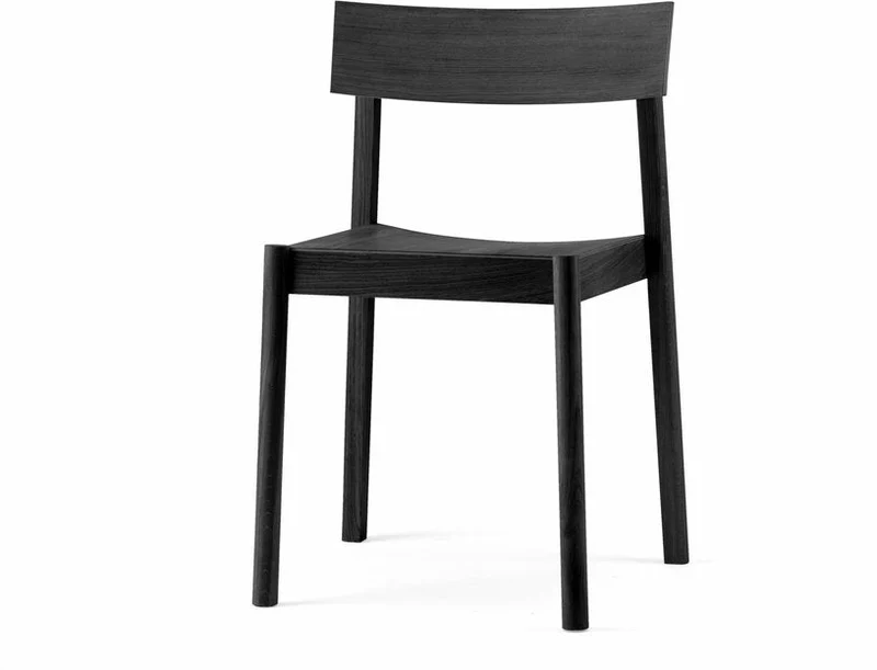 Chaise en chêne teinté noir et dossier rectangulaire Citizen - Emko