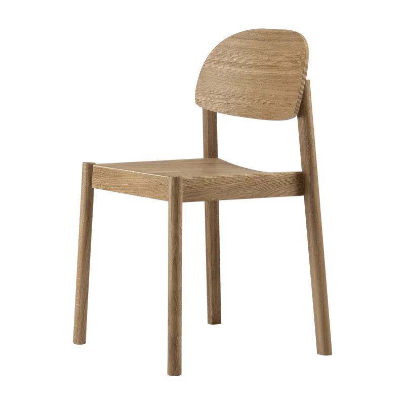Chaise en chêne naturel huilé et dossier oval Citizen - Emko