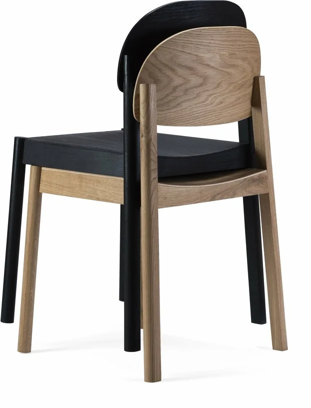 Chaise en chêne naturel huilé et dossier oval Citizen - Emko