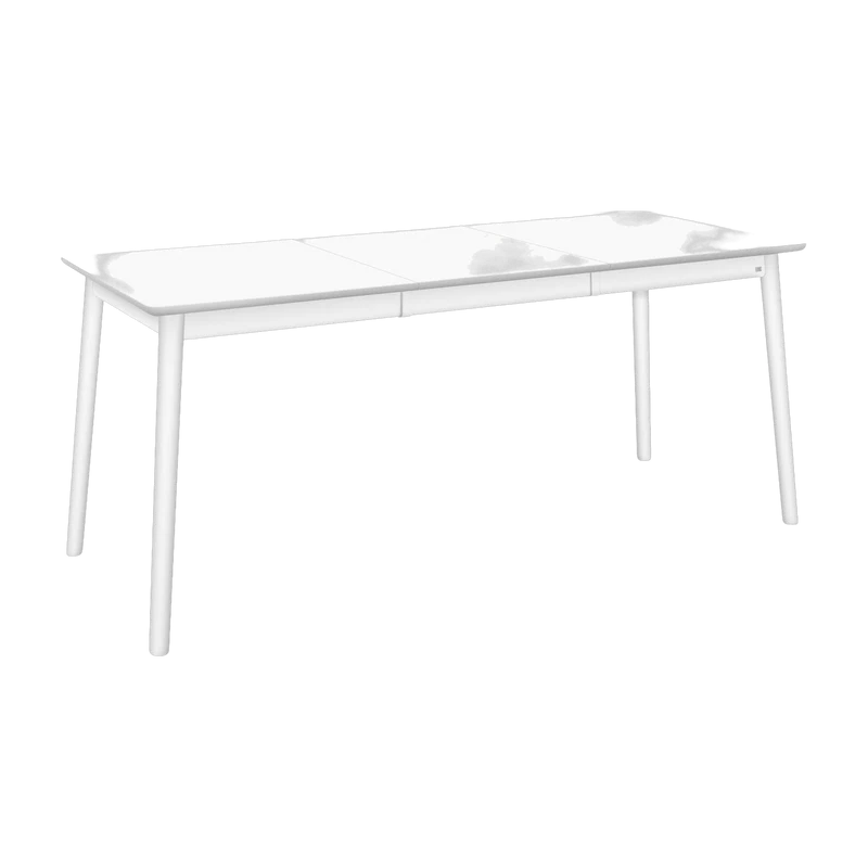 Table rectangulaire en bouleau blanc 127 x 75 cm ZigZag - Hans K