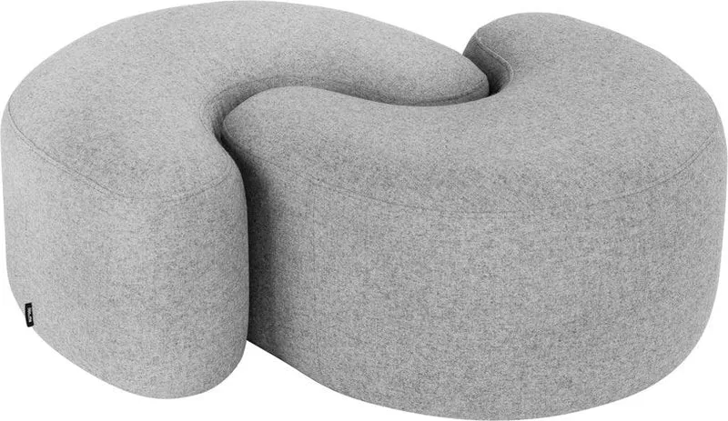 Pouf en laine gris Ü - noo.ma