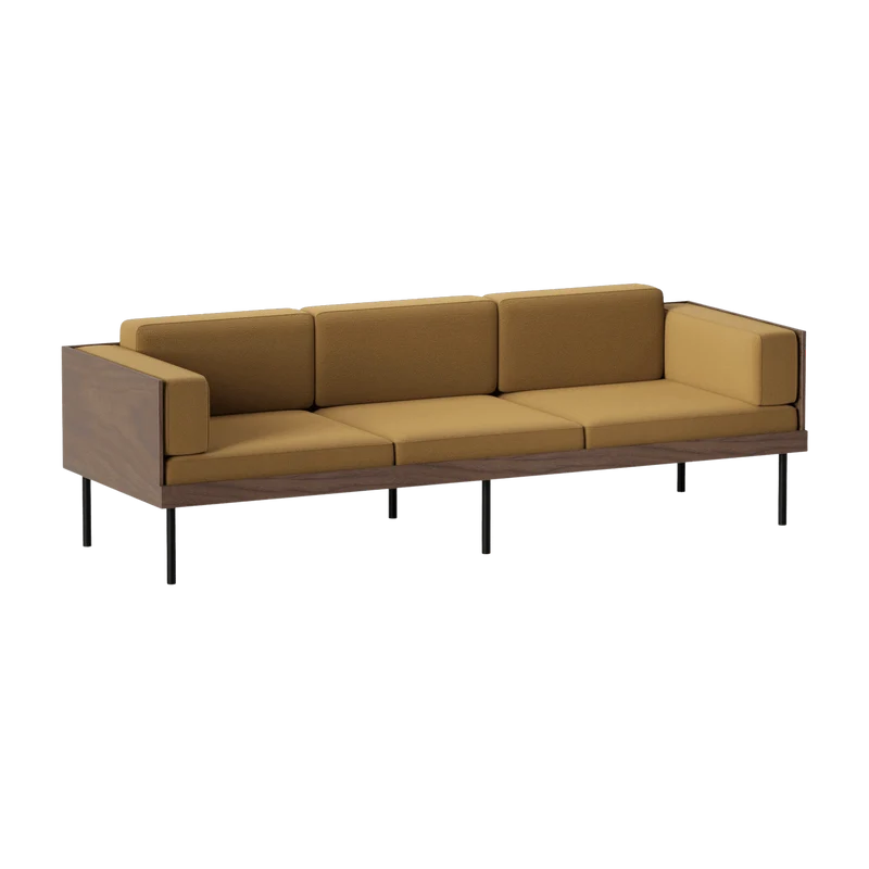 Canapé ocre en bois Cut - Kann Design