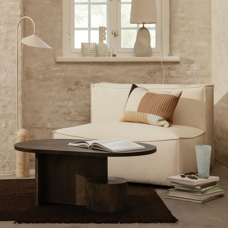 Table basse ovale en frêne cendré noir Insert - Ferm Living